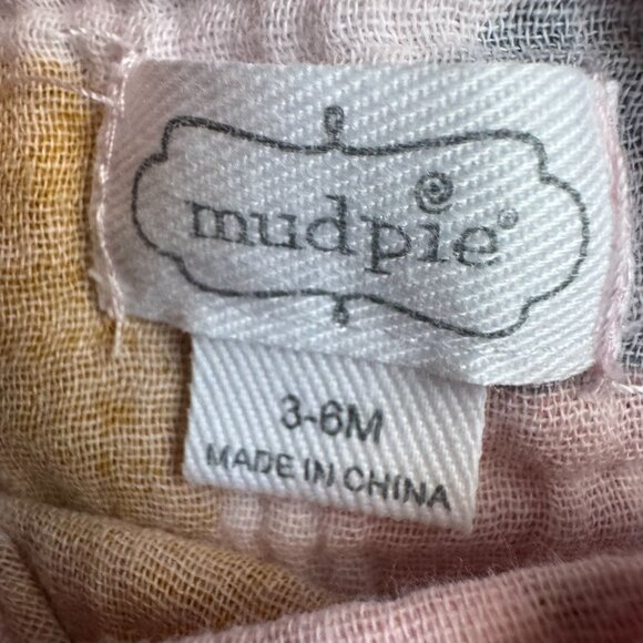 Mud Pie Baby Girl Cotton Rompers Set of 2 3-6M 6-9M Polka Dot Long Sleeve Ruffle - Picture 5 of 9